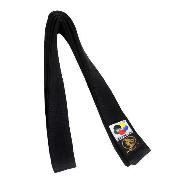 Cinturón de kárate Elite negro WKF