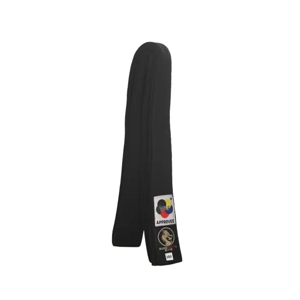 Cinturón de kárate Elite negro WKF