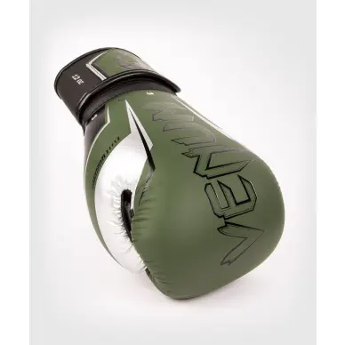 Guantes de boxeo Venum Elite Evo Caqui - Plata - 4
