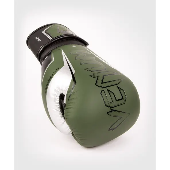 Guantes de boxeo Venum Elite Evo Caqui - Plata
