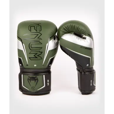 Guantes de boxeo Venum Elite Evo Caqui - Plata - 6