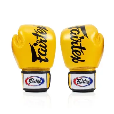 Guantes de boxeo de entrenamiento Fairtex Deluxe 100% cuero