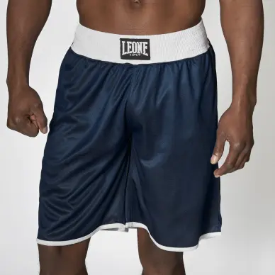 Short de boxeo inglés reversible rojo y azul