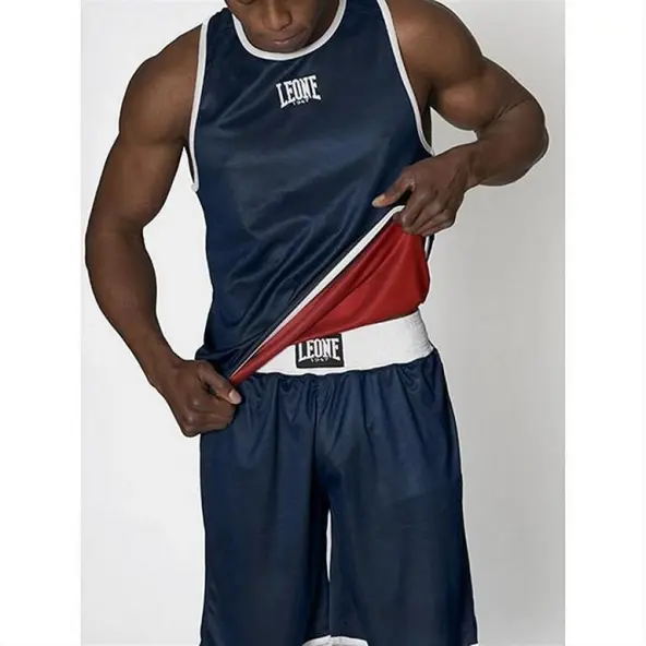 Short de boxeo inglés reversible rojo y azul