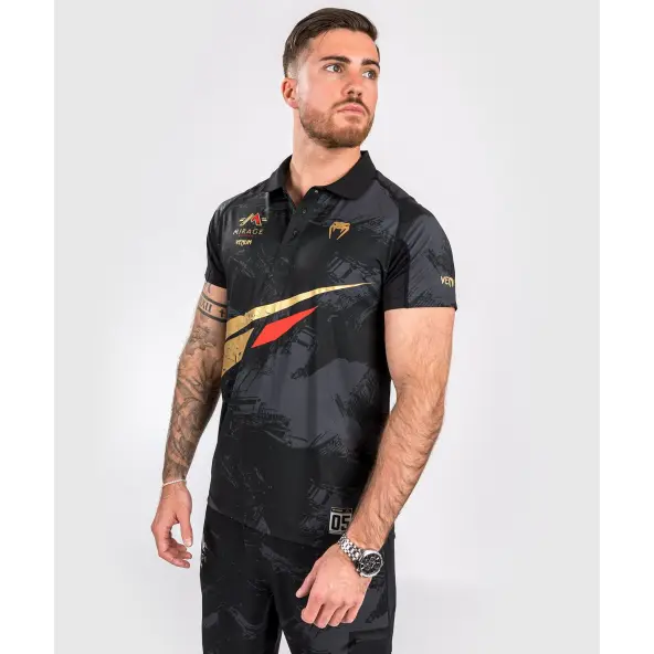 Polo Venum X Mirage Negro/Oro