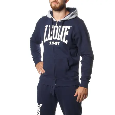 Sudadera Leone con cremallera azul marino