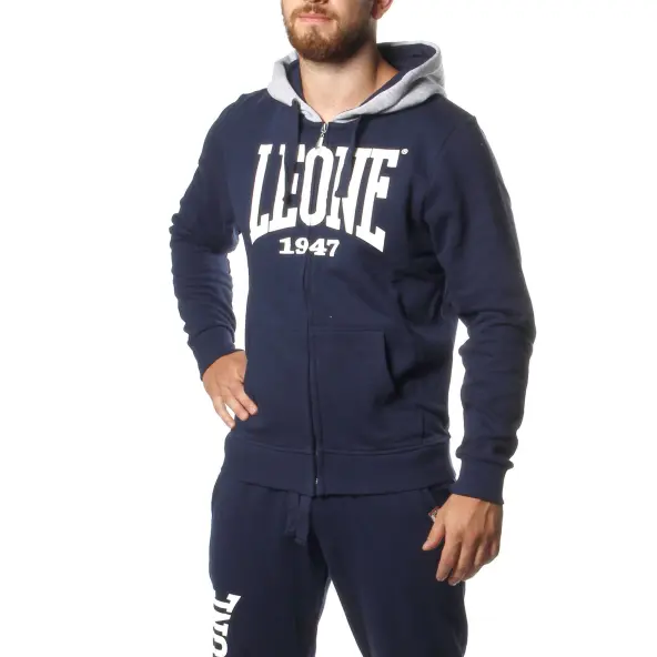Sudadera Leone con cremallera azul marino