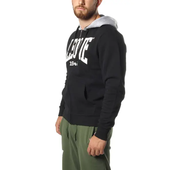 Sudadera Leone con cremallera negra
