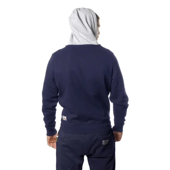 Sudadera Leone con cremallera azul marino