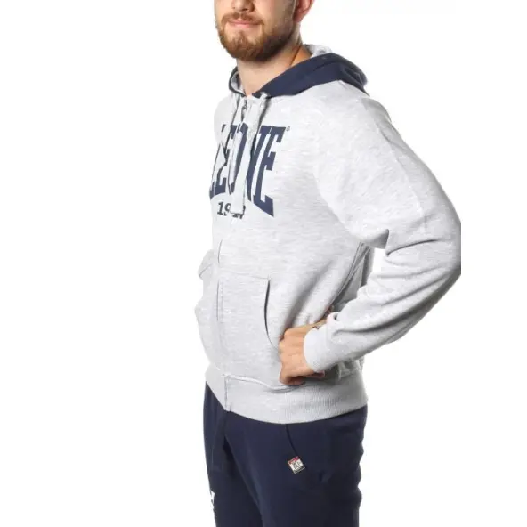 Sudadera Leone con Cremallera Gris