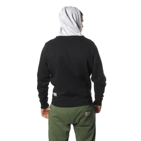 Sudadera Leone con cremallera negra