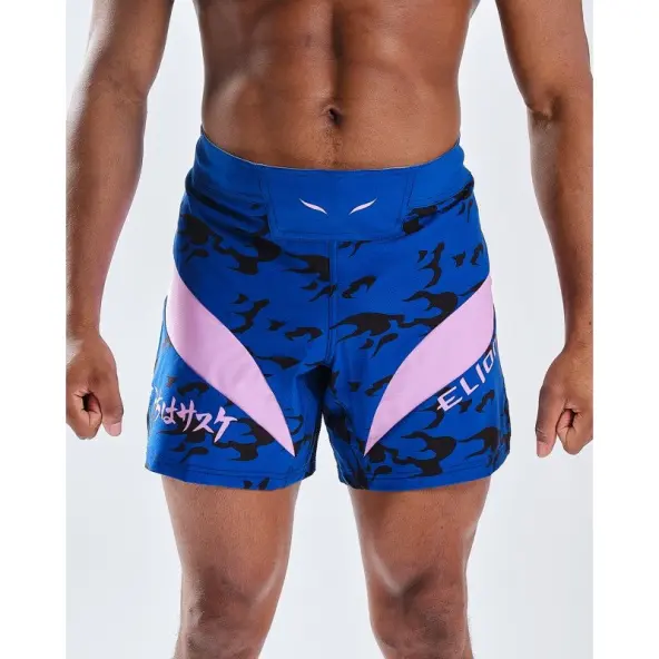 Short MMA Ajustado Naruto x Elion Sasuke Azul/Violeta
