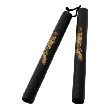 Nunchaku de Cuerda Espuma negro/oro