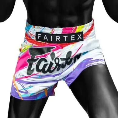 Short Boxeo Tailandés Fairtex BS1933 World Music Blanco