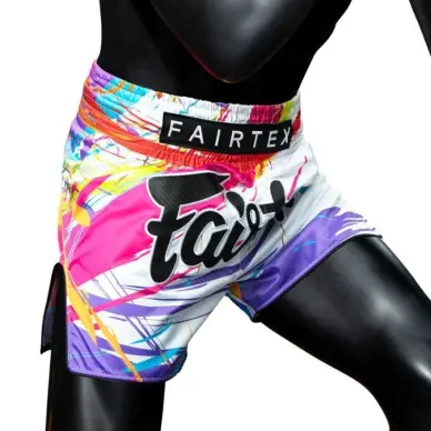 Short Boxeo Tailandés Fairtex BS1933 World Music Blanco - 3