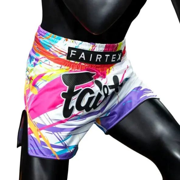 Short Boxeo Tailandés Fairtex BS1933 World Music Blanco
