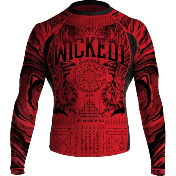 Rashguard WickedOne ML Tiger Rojo