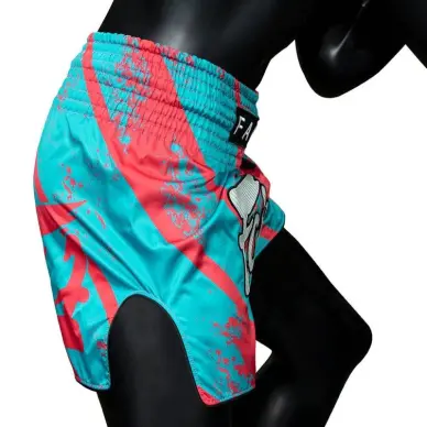 Short boxeo tailandés Fairtex BS1929 Street King Turquesa/Rojo - 5