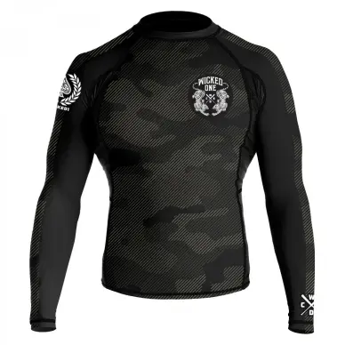 Rashguard WickedOne Front-Line negro - 2