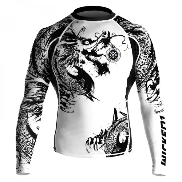 Rashguard WickedOne Dragon Fury blanco