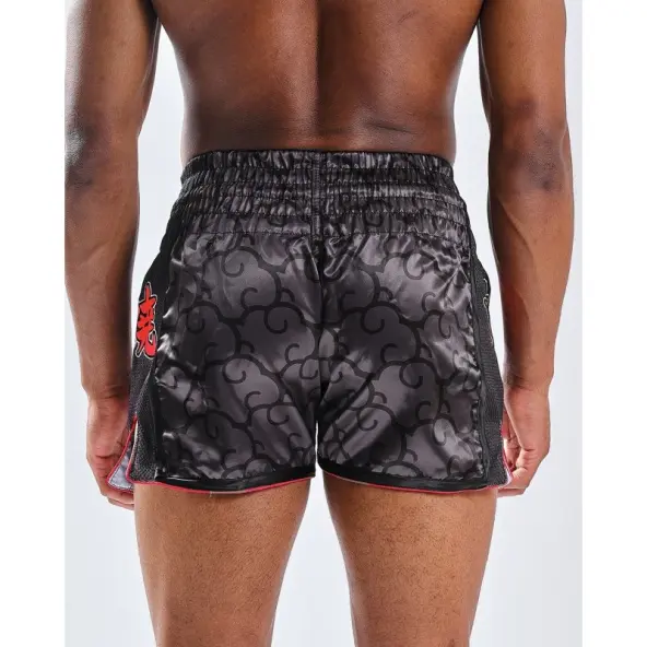 Short boxeo tailandés Naruto x Elion Akatsuki Negro/Rojo