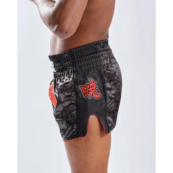 Short boxeo tailandés Naruto x Elion Akatsuki Negro/Rojo