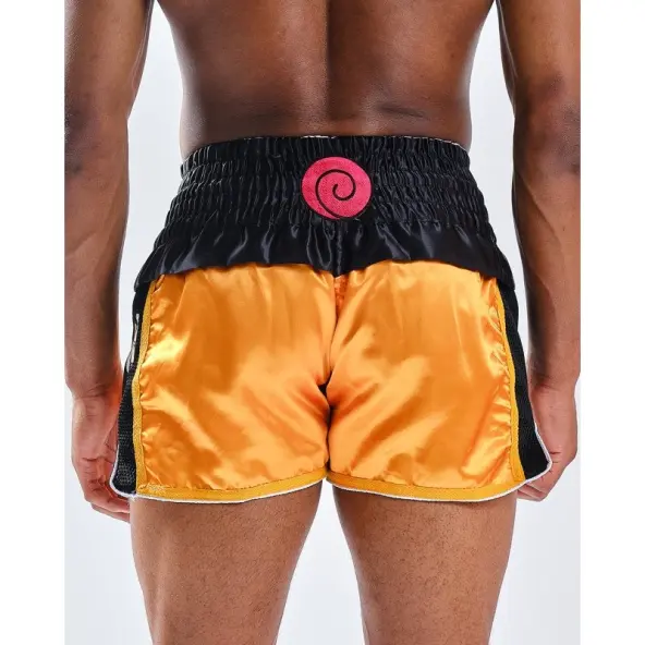 Short boxeo tailandés Naruto x Elion Negro/Naranja