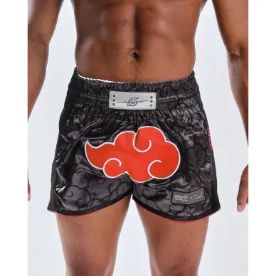 Short boxeo tailandés Naruto x Elion Akatsuki Negro/Rojo - 6