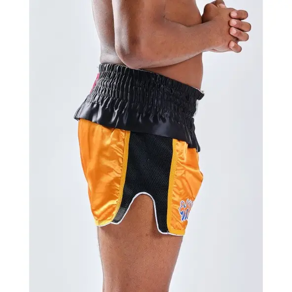 Short boxeo tailandés Naruto x Elion Negro/Naranja