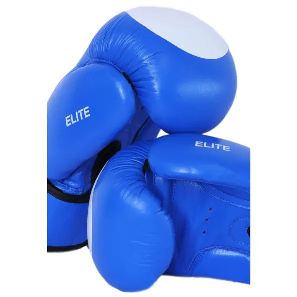 Guantes de kárate de contacto 100% cuero azul