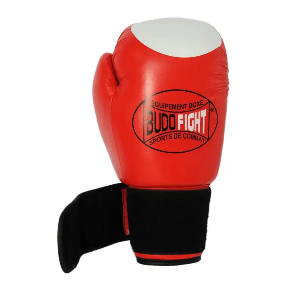 Guantes de kárate de contacto 100% cuero rojo