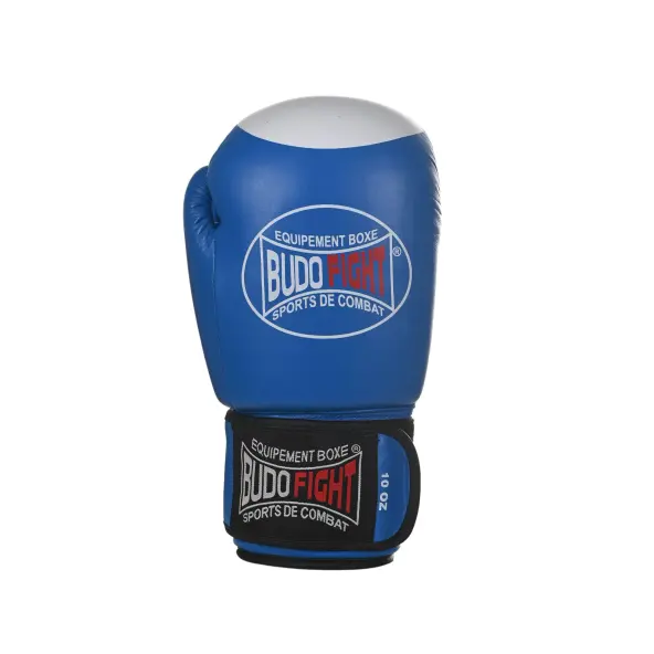Guantes de kárate de contacto 100% cuero azul