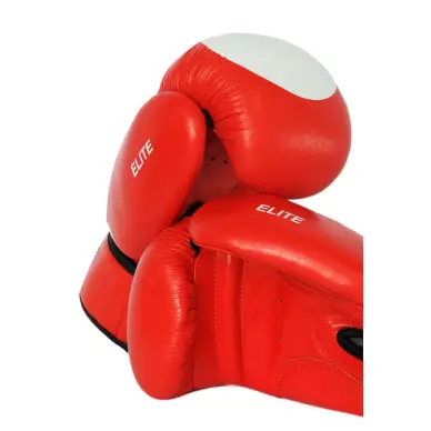 Guantes de kárate de contacto 100% cuero rojo - 4