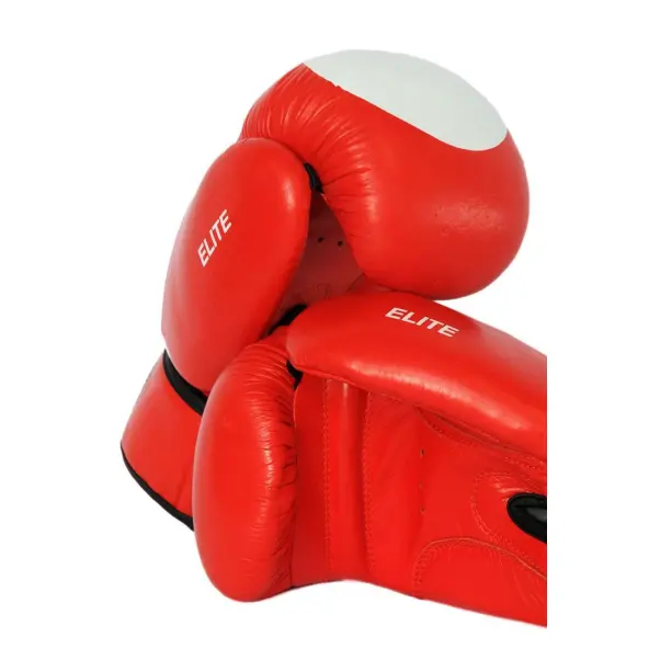 Guantes de kárate de contacto 100% cuero rojo