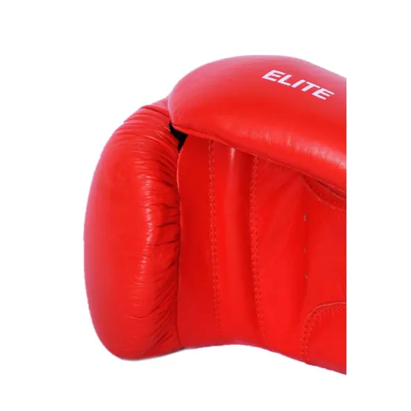 Guantes de kárate de contacto 100% cuero rojo