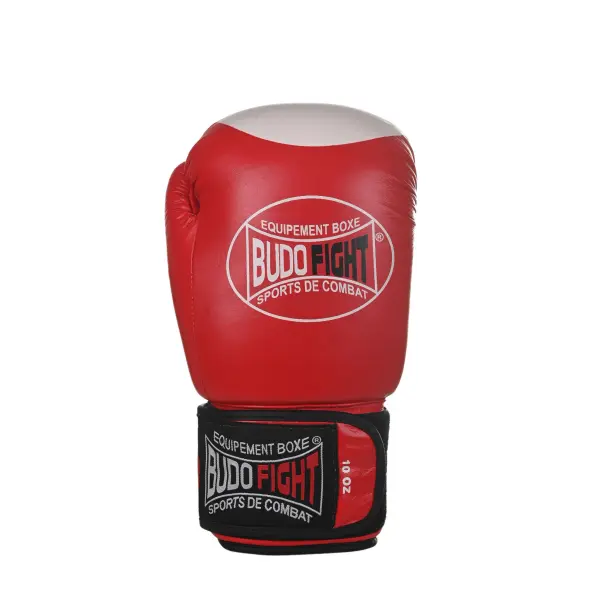Guantes de kárate de contacto 100% cuero rojo