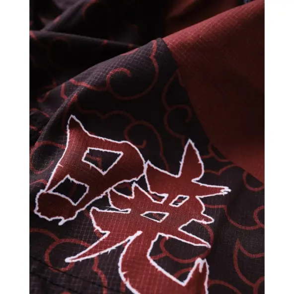Short MMA Ajustado Naruto x Elion Akatsuki Negro/Burdeos