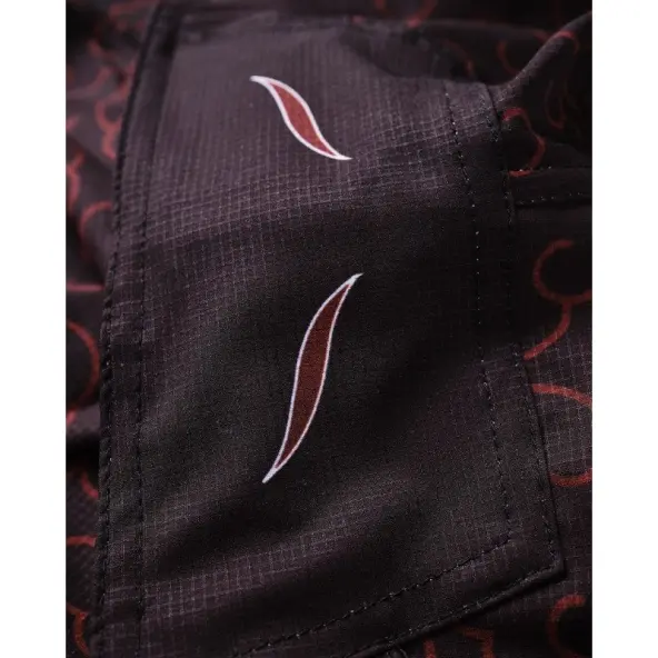 Short MMA Ajustado Naruto x Elion Akatsuki Negro/Burdeos