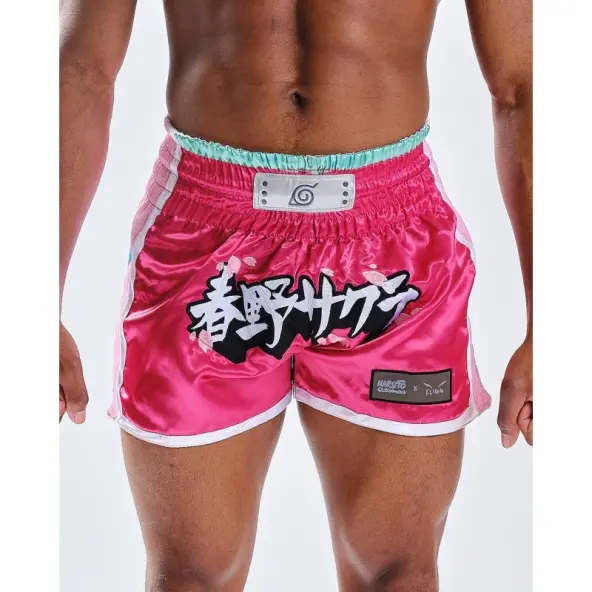 Short boxeo tailandés Naruto x Elion Sakura Rosa