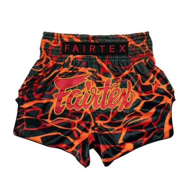 Short boxeo tailandés Fairtex BS1926 Magma Rojo