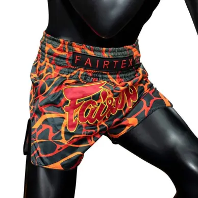 Short boxeo tailandés Fairtex BS1926 Magma Rojo - 4