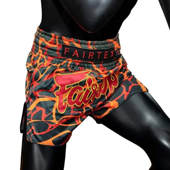 Short boxeo tailandés Fairtex BS1926 Magma Rojo