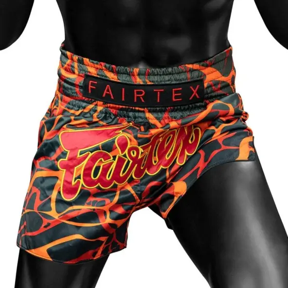 Short boxeo tailandés Fairtex BS1926 Magma Rojo