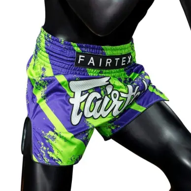 Short boxeo tailandés Fairtex BS1928 Street King Azul/Verde - 5