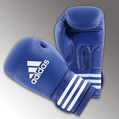 Guantes de karate contacto cuero Adidas Ultima Azul