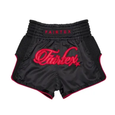 Short Boxeo Tailandés Fairtex Negro/Rojo 2104 - 2