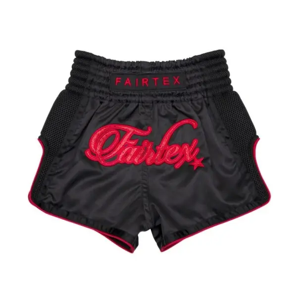 Short Boxeo Tailandés Fairtex Negro/Rojo 2104