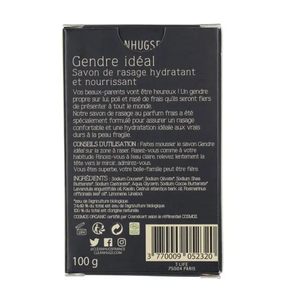 Jabón de afeitar Clean Hugs Gendre Idéal