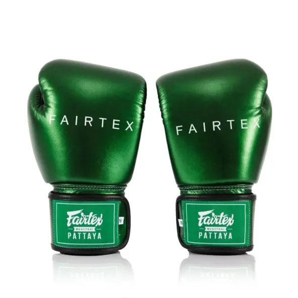 Guantes de boxeo de entrenamiento Fairtex Metallic 100% cuero