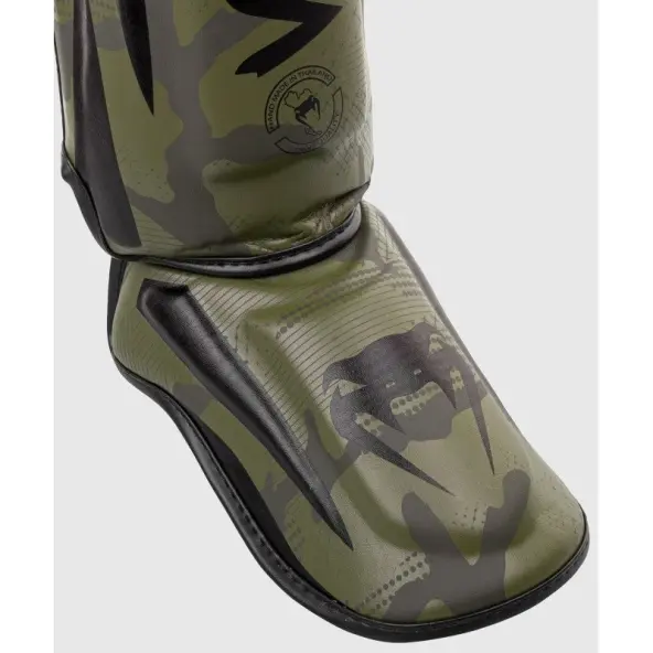 Protector de espinilla y pie Venum Elite Camuflaje Caqui